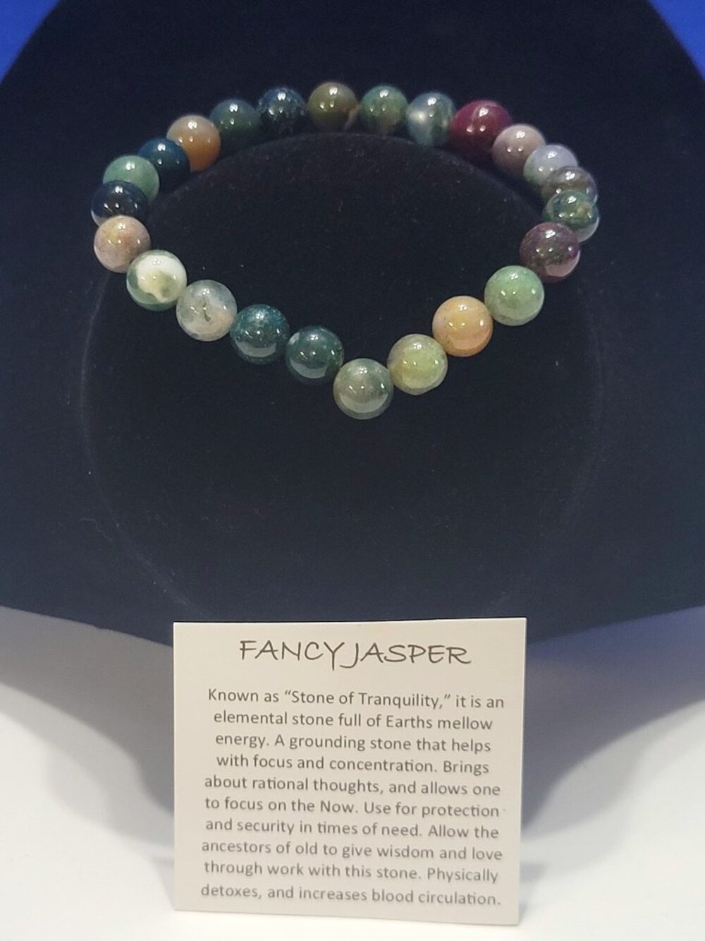 Vintage Natural Fancy Jasper Beaded Bracelet for Tranquility